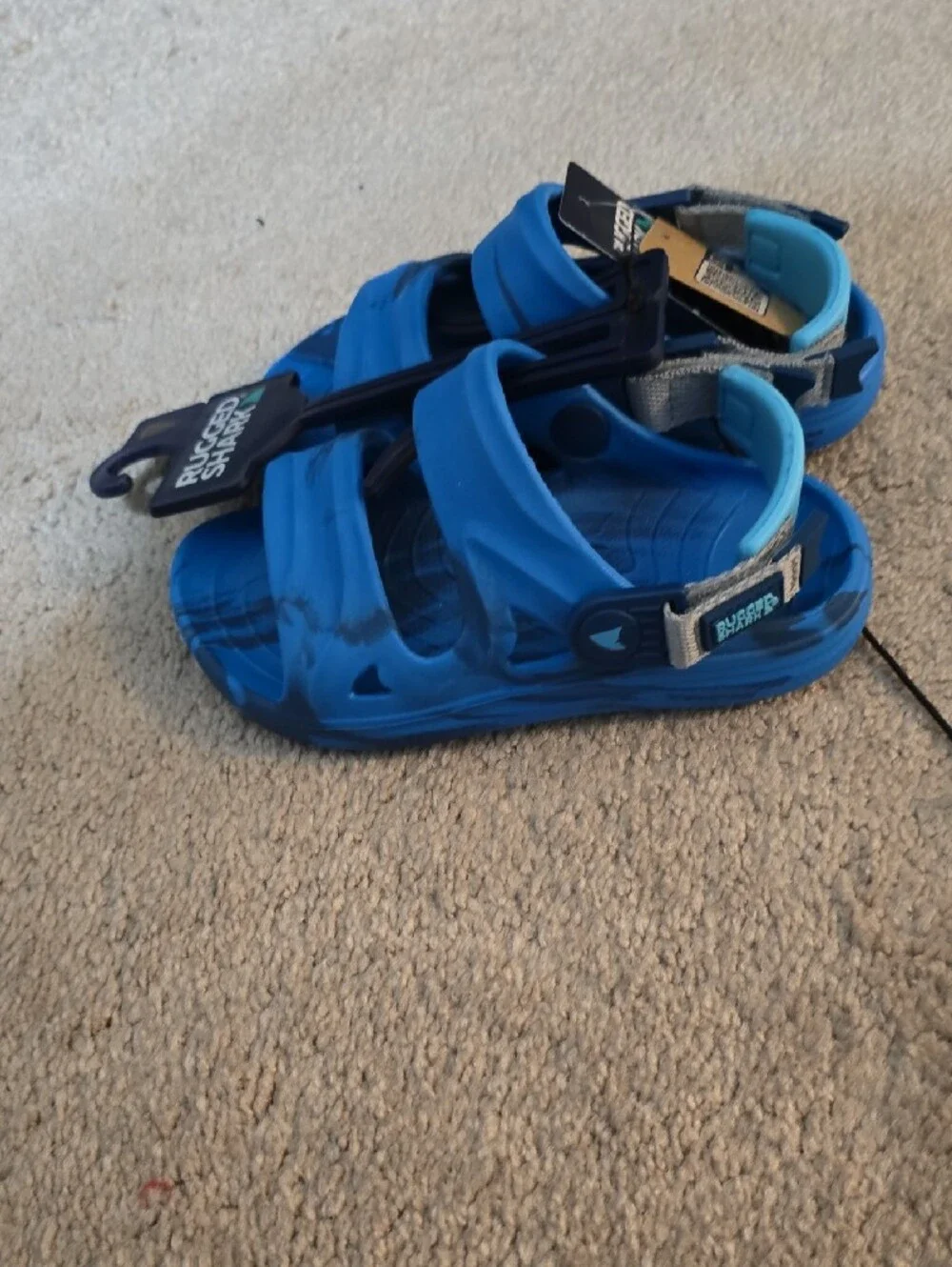 Rugged Shark Kids Blue Active Sandals